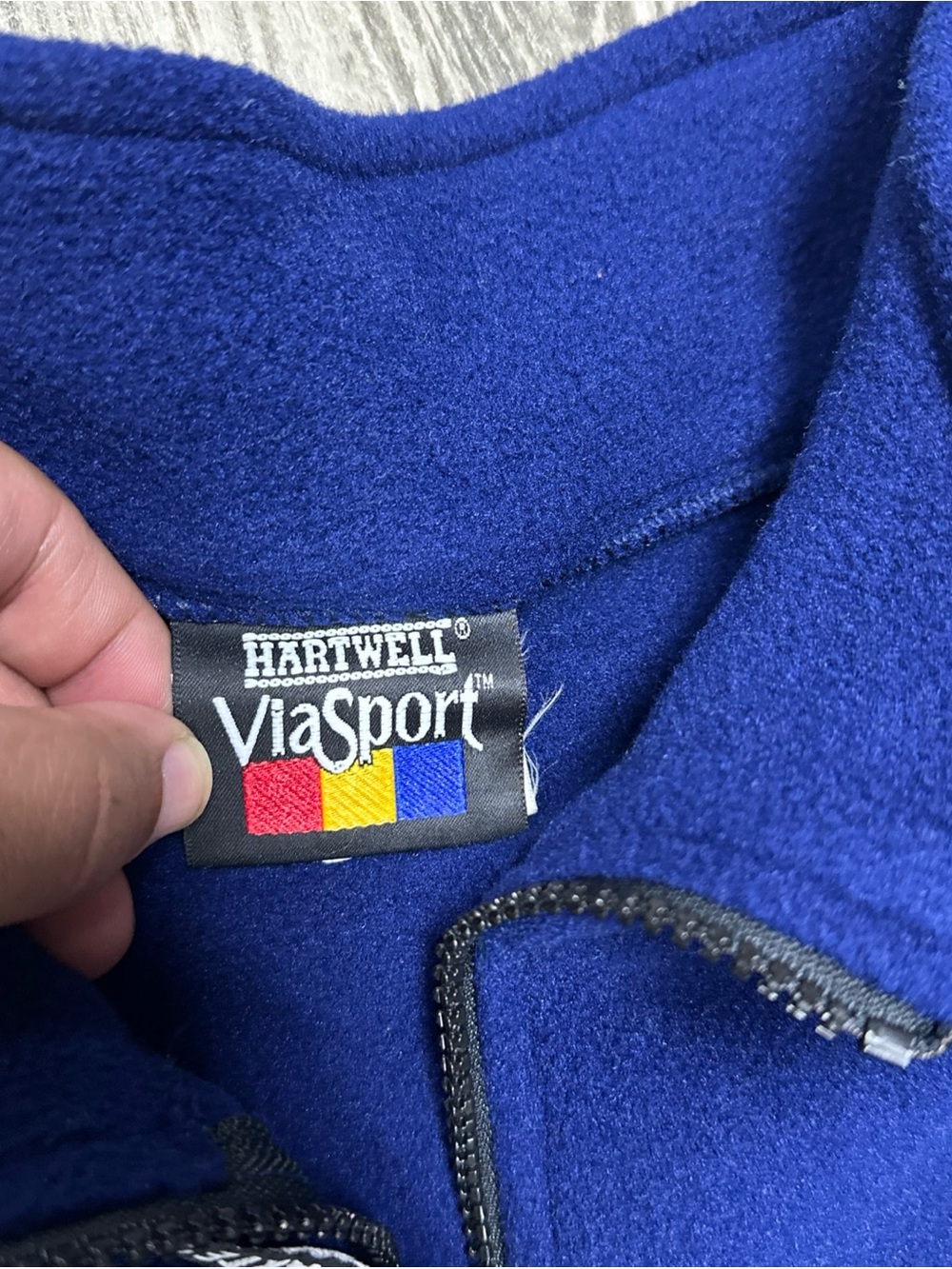 VTG 1998 Hartwell Viasport Polartec CocaCola Fleece 2XL Blue Adjustable Made USA - Picture 3 of 8